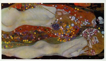  gustav lienzo - Serpientes de agua II Gustav Klimt